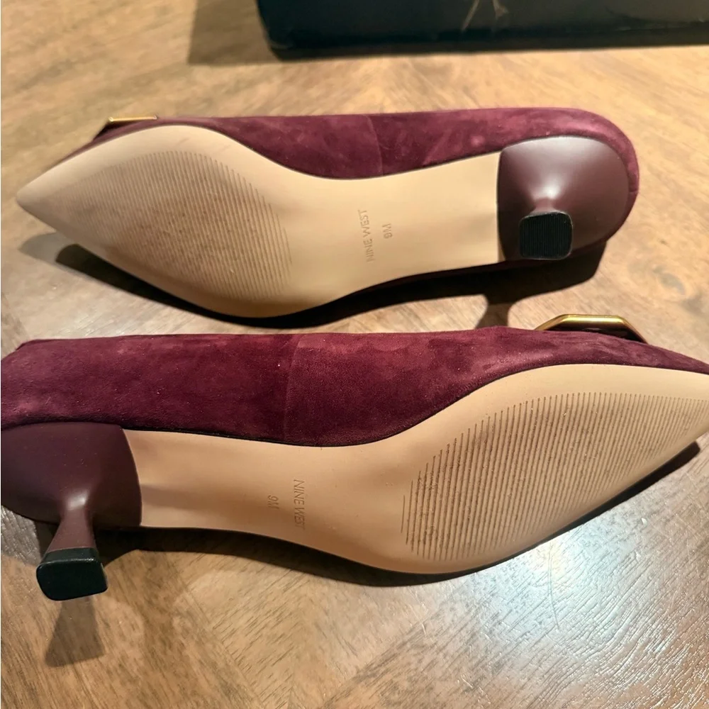 Nine West Dark Red Propper Heels - Picture 2 of 3